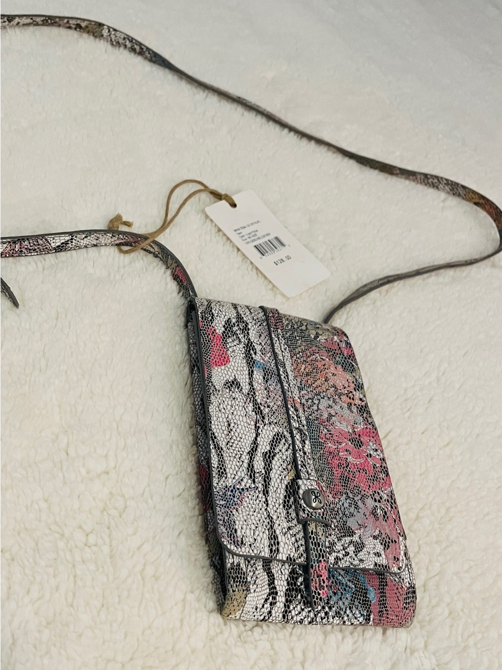 Hobo Small Lizard Floral Print Crossbody